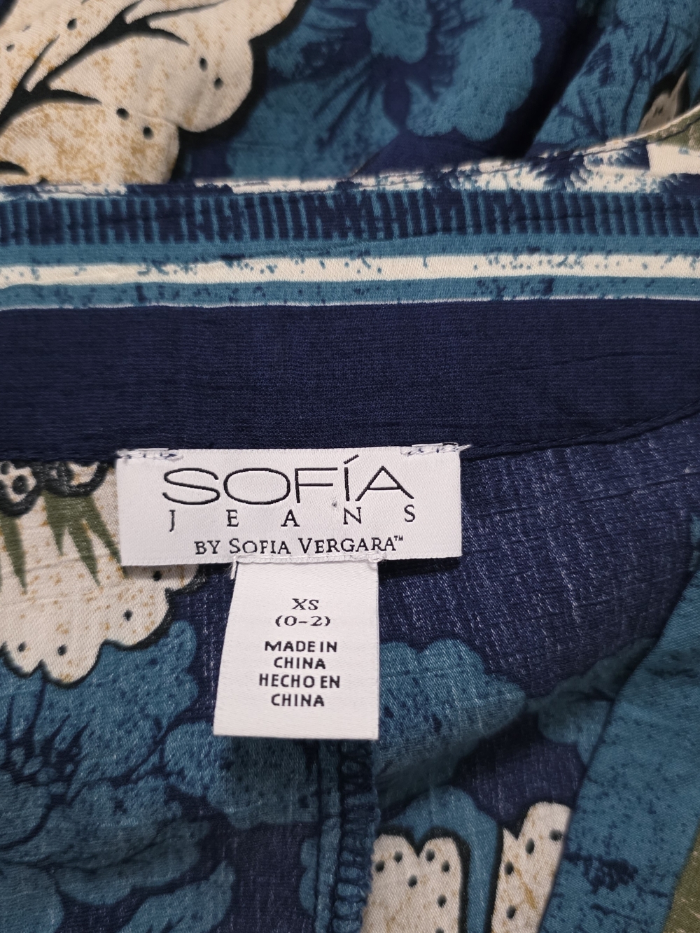 Sofia by sofia vergara Blue and Cream Floral Maxi Dress - Picture 8 of 10
